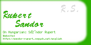 rupert sandor business card